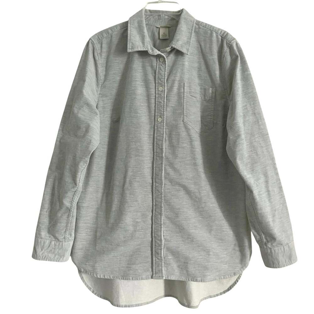 Duluth Trading Corduroy Stretch Shirt Shacket Womens Size XL Casual Cozy Layer